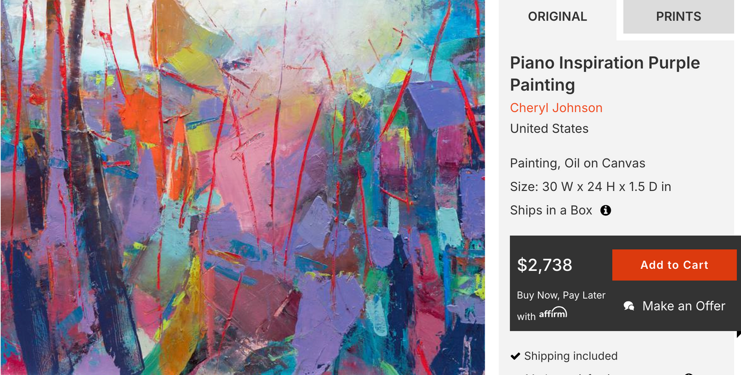 Piano Inspiration Purple Painting