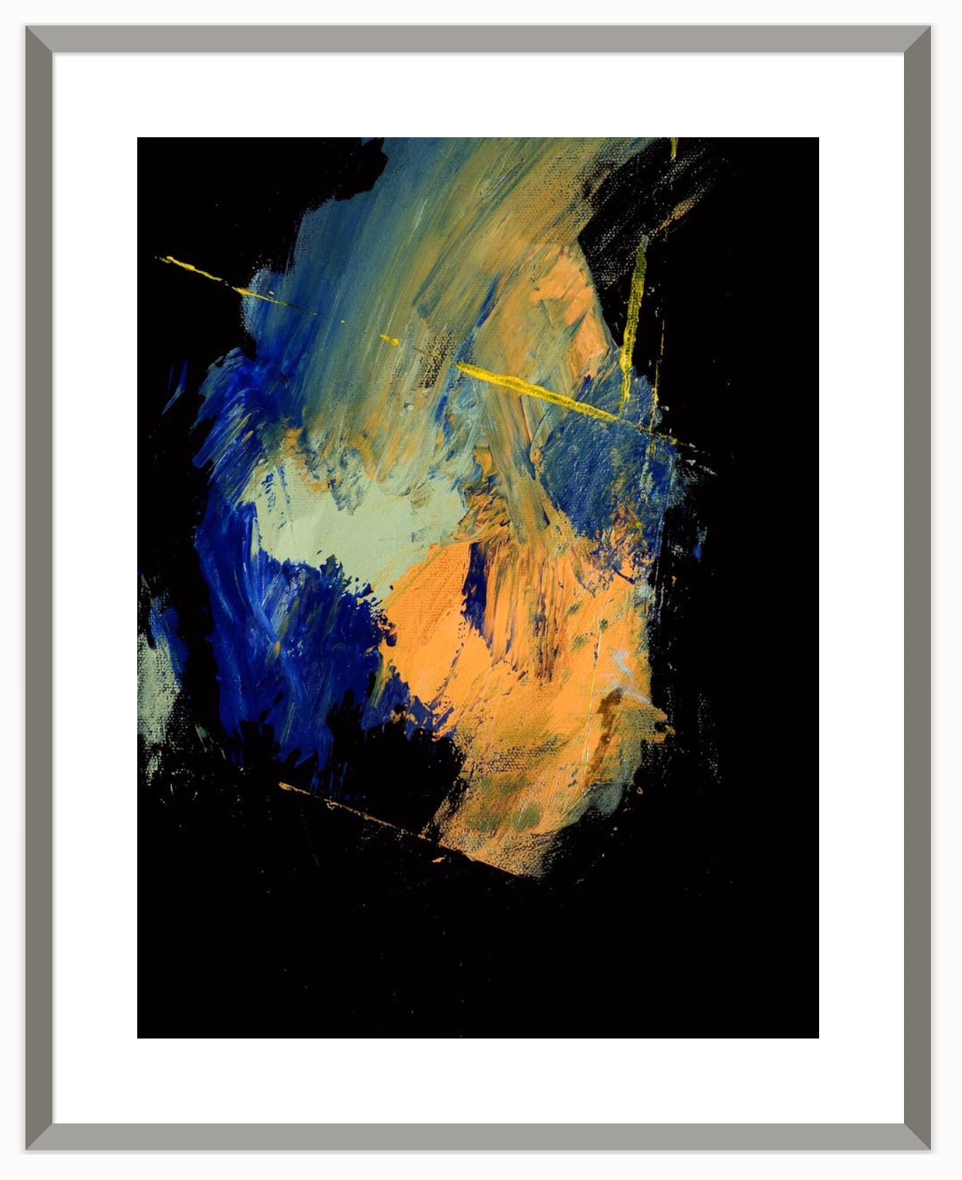 Black Series: Rush 1 Framed Print in Pewter