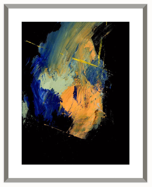 Black Series: Rush 1 Framed Print in Pewter